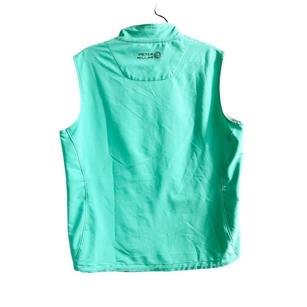 Peter Millar Women's Aqua Mint Zip-Front Vest - Picture 2 of 9